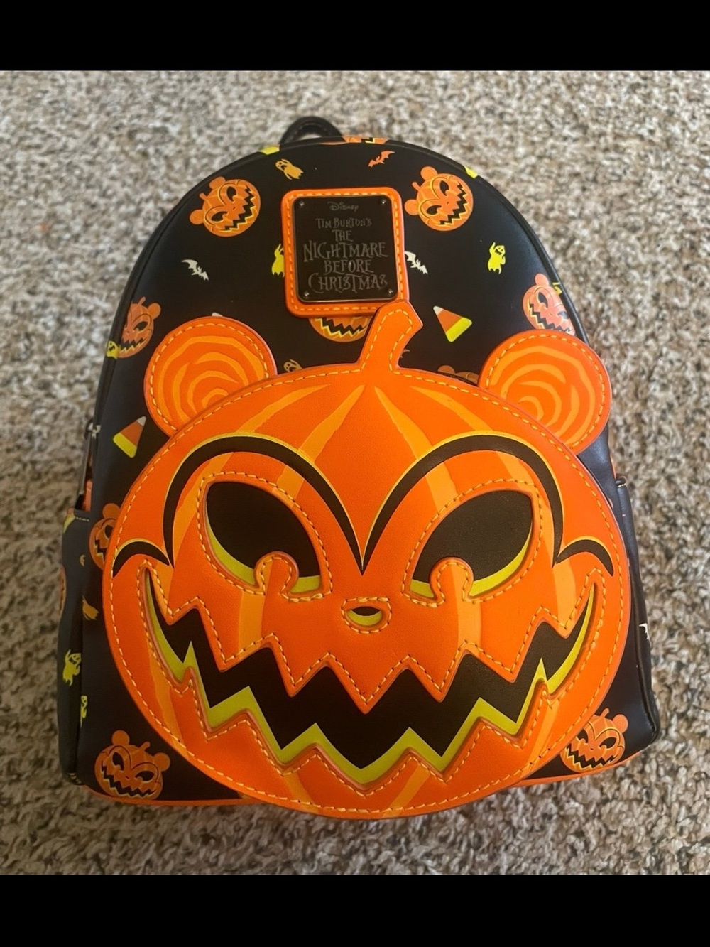 Loungefly Nightmare Before Christmas Scary Teddy Pumpkin Mini Backpack